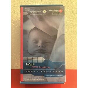 American Heart Association Infant CPR Anytime Training Kit Mannequin Doll & Dvd